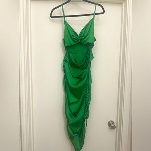 Green  cut out dress